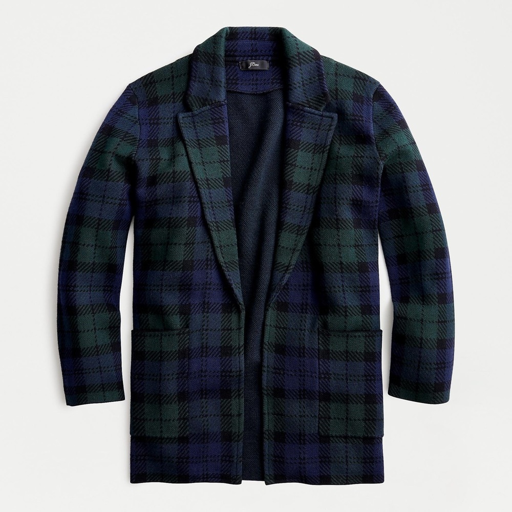 J Crew Sophie Open-Front Sweater-Blazer Cardigan